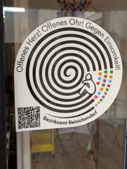 Aufkleber mit dem Logo des Stammtisches gegen Einsamkeit
